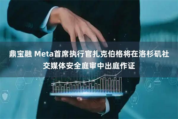 鼎宝融 Meta首席执行官扎克伯格将在洛杉矶社交媒体安全庭审中出庭作证