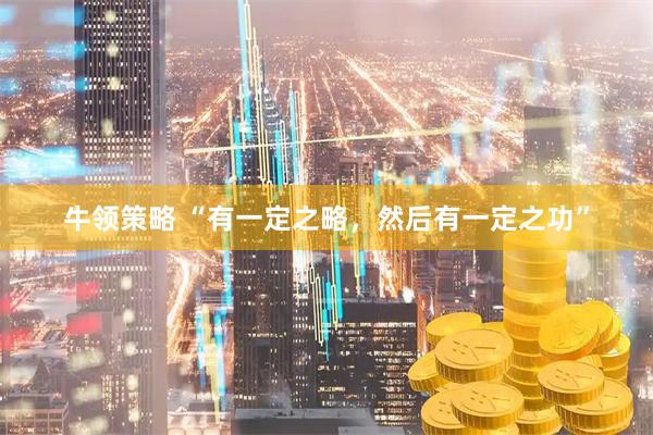 牛领策略 “有一定之略，然后有一定之功”