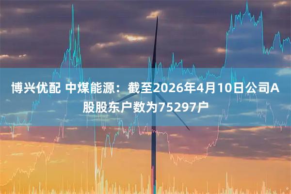 博兴优配 中煤能源：截至2026年4月10日公司A股股东户数为75297户