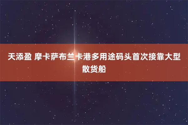 天添盈 摩卡萨布兰卡港多用途码头首次接靠大型散货船