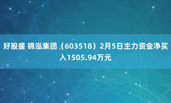 好股盛 锦泓集团（603518）2月5日主力资金净买入1505.94万元
