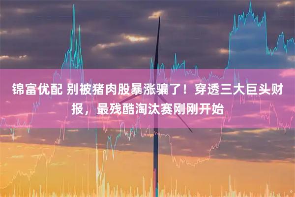 锦富优配 别被猪肉股暴涨骗了！穿透三大巨头财报，最残酷淘汰赛刚刚开始