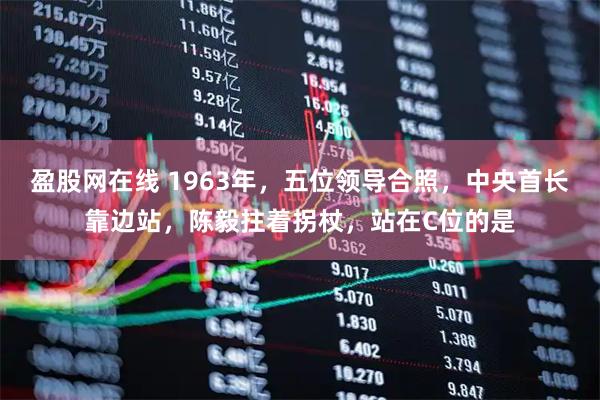 盈股网在线 1963年，五位领导合照，中央首长靠边站，陈毅拄着拐杖，站在C位的是