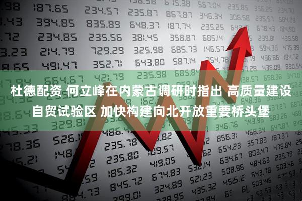 杜德配资 何立峰在内蒙古调研时指出 高质量建设自贸试验区 加快构建向北开放重要桥头堡